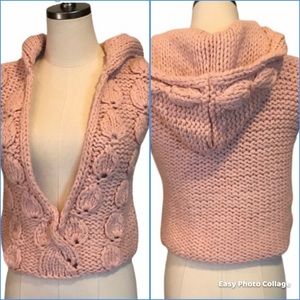 Alberto Makali Sleeveless Dusty Pink Hooded Sweater Vest